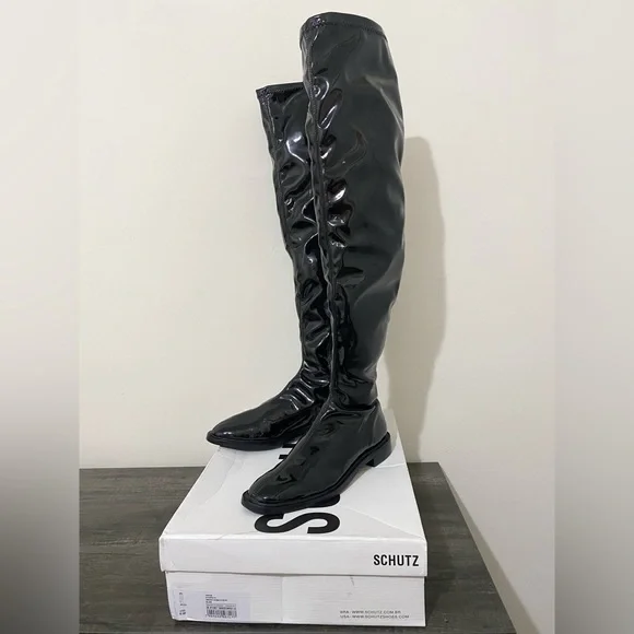 SCHUTZ Shoes Schutz Kaolim Patent Leather Overtheknee Boots